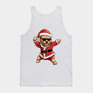 Cartoon Christmas Poodle Dog Dancing Tank Top